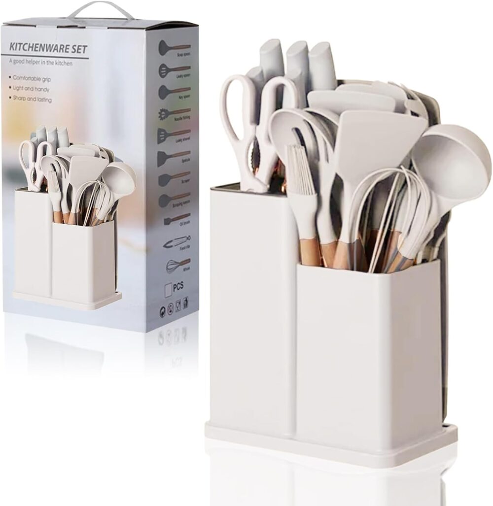 19 PCs Silicon Cooking & Knife Set - Image 3