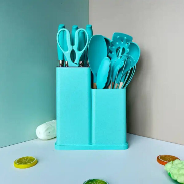 19 PCs Silicon Cooking & Knife Set